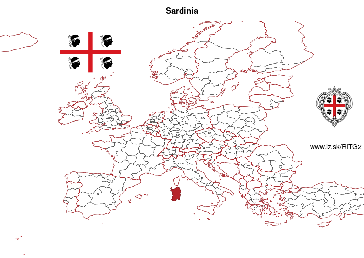 map of Autonomous Region of Sardinia ITG2