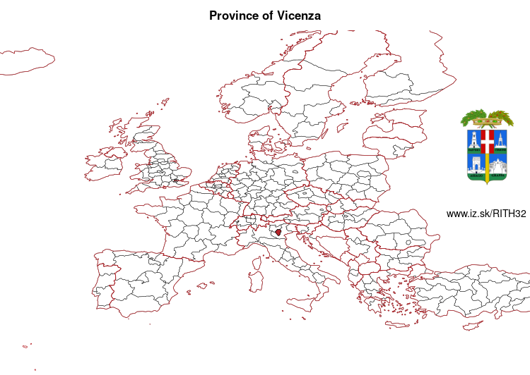 map of Province of Vicenza ITH32
