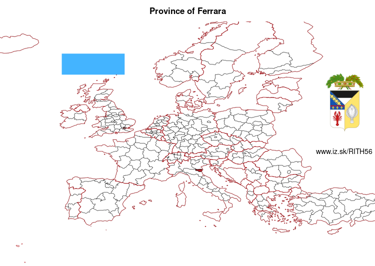 map of Province of Ferrara ITH56