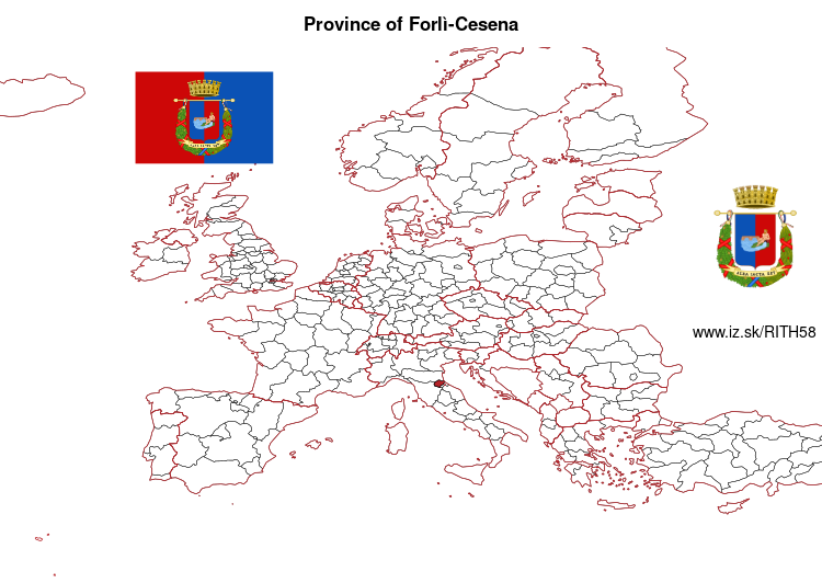 map of Province of Forlì-Cesena ITH58