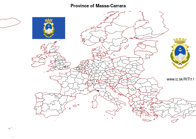 map of Province of Massa-Carrara ITI11