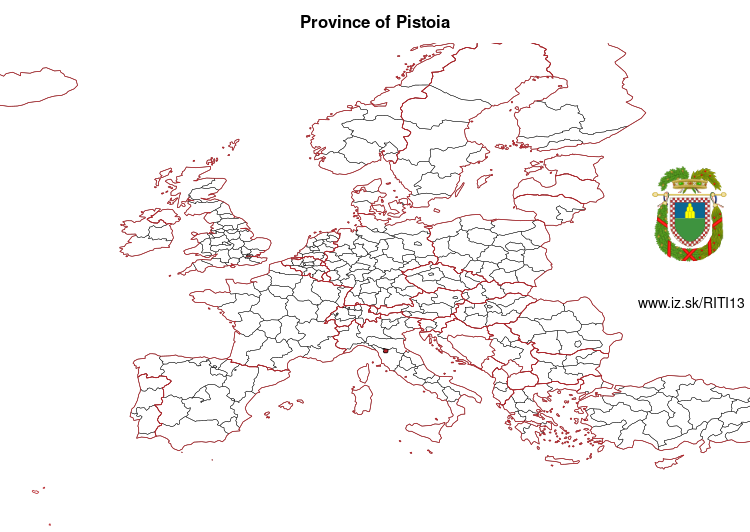 map of Province of Pistoia ITI13