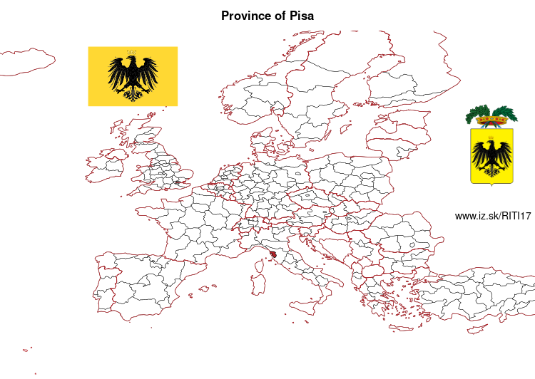 map of Province of Pisa ITI17