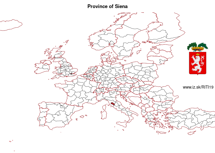 map of Province of Siena ITI19