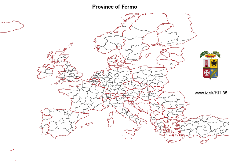 map of Province of Fermo ITI35