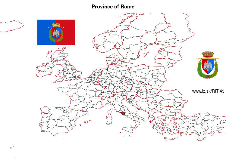 map of Province of Rome ITI43