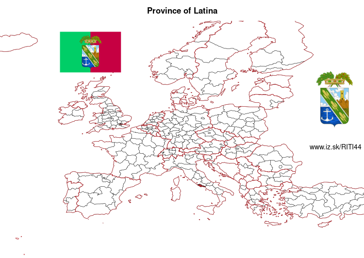 map of Province of Latina ITI44