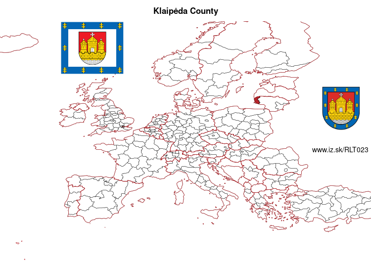 map of Klaipėda County LT023