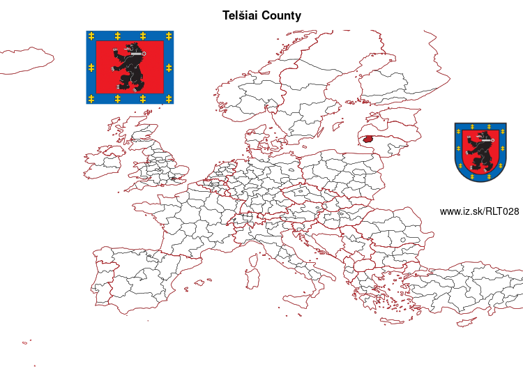 map of Telšiai County LT028