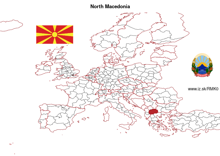 map of North Macedonia MK0