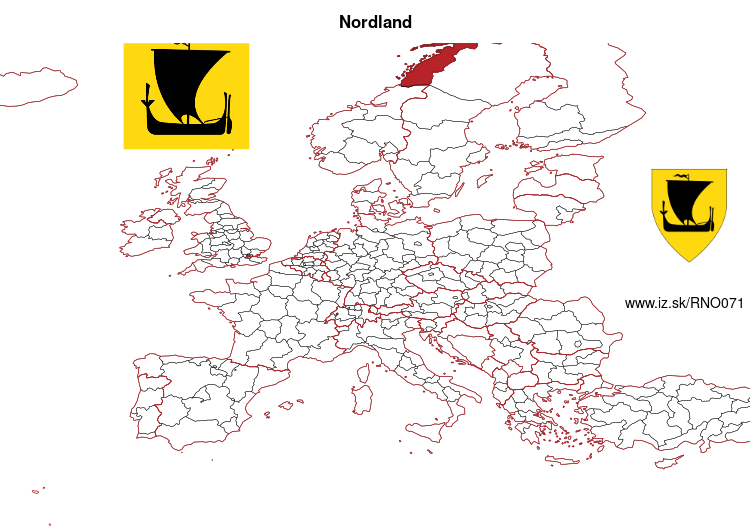 map of Nordland NO071