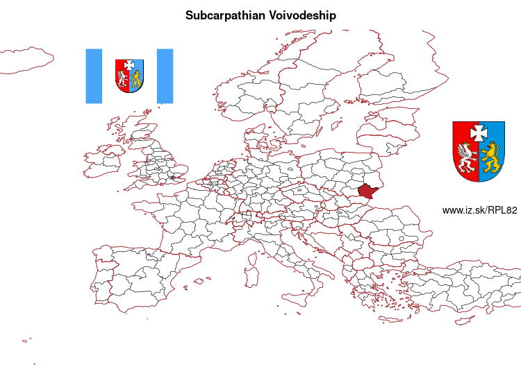 map of Subcarpathian Voivodeship PL82