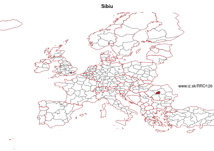 map of Sibiu RO126