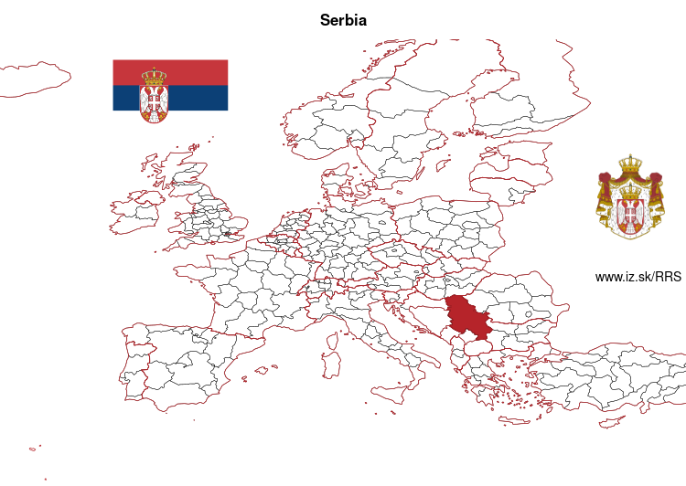 map of Serbia RS