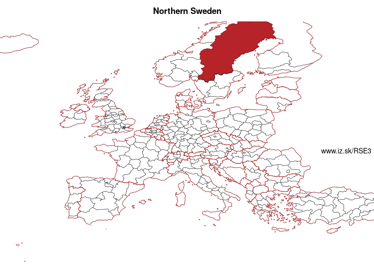 map of Northern Sweden SE3
