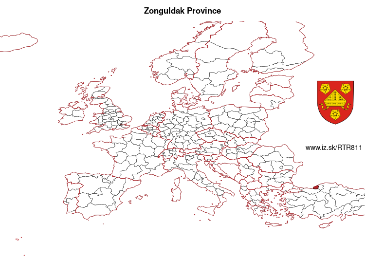 map of Zonguldak Province TR811