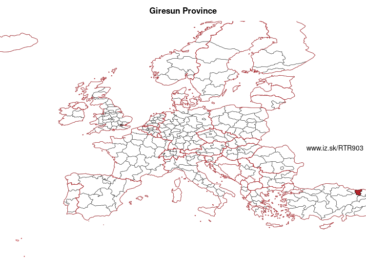 map of Giresun Province TR903