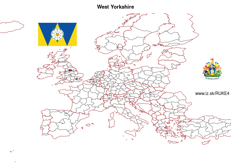 map of West Yorkshire UKE4