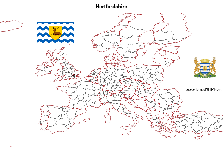 map of Hertfordshire UKH23