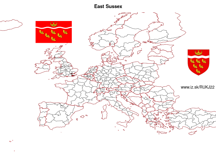 map of East Sussex UKJ22