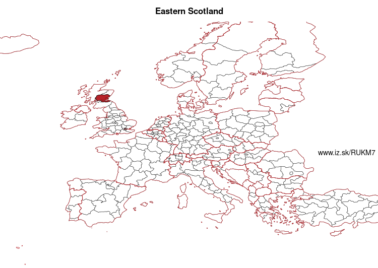 map of Eastern Scotland UKM7
