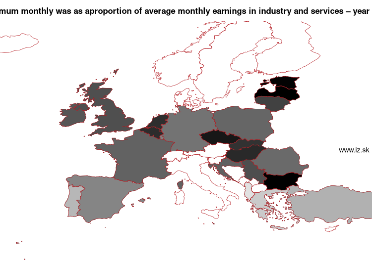 map minimum monthly was as aproportion of average monthly earnings in industry and services in nuts 0