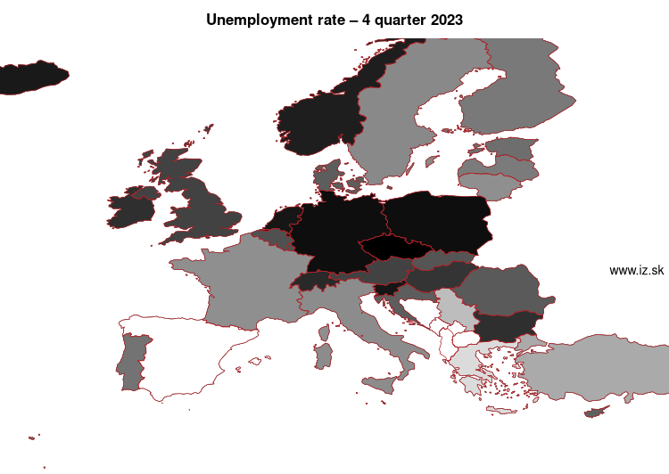 map unemployment rate in nuts 0
