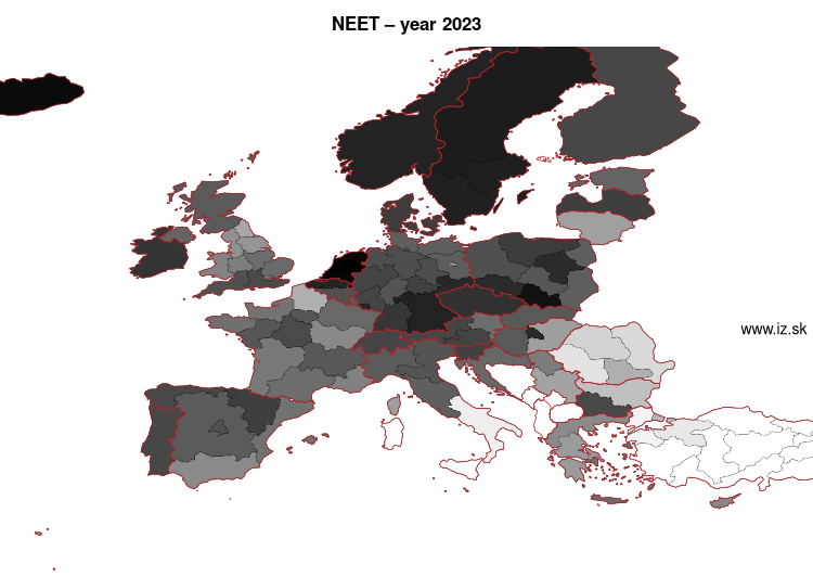 map NEET in nuts 1