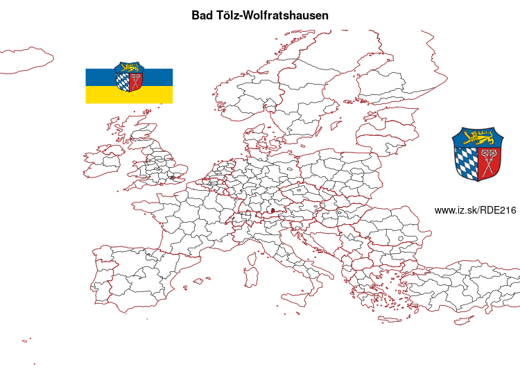 mapka Bad Tölz-Wolfratshausen DE216