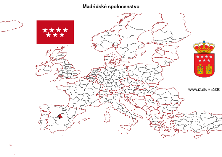 mapka Madridské spoločenstvo ES30