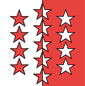 flag of Canton of Valais CH012