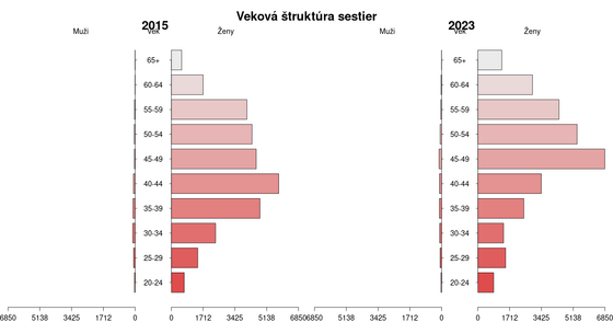 Veková štruktúra sestier