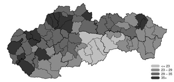 pracujúci inv dôchodcovia v okresoch SR pracujuci-invalidni-doch-mapa