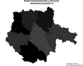 nezamestnanosť v okresoch Juhočeský kraj akt/podiel-nezamestnanosti-CZ031-lau