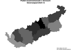 nezamestnanosť v okresoch Severozápad akt/podiel-nezamestnanosti-CZ04-lau