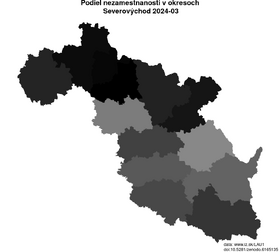 nezamestnanosť v okresoch Severovýchod akt/podiel-nezamestnanosti-CZ05-lau