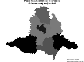nezamestnanosť v okresoch Juhomoravský kraj akt/podiel-nezamestnanosti-CZ064-lau