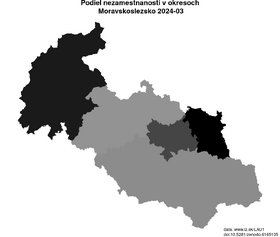 nezamestnanosť v okresoch Moravskoslezsko akt/podiel-nezamestnanosti-CZ08-lau