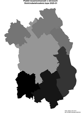 nezamestnanosť v okresoch Stoličnobelehradská župa akt/podiel-nezamestnanosti-HU211-lau