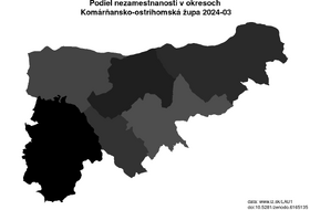 nezamestnanosť v okresoch Komárňansko-ostrihomská župa akt/podiel-nezamestnanosti-HU212-lau