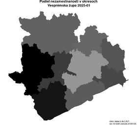 nezamestnanosť v okresoch Vesprémska župa akt/podiel-nezamestnanosti-HU213-lau