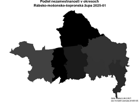 nezamestnanosť v okresoch Rábsko-mošonsko-šopronská župa akt/podiel-nezamestnanosti-HU221-lau