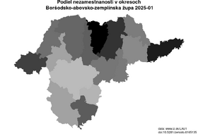 nezamestnanosť v okresoch Boršodsko-abovsko-zemplínska župa akt/podiel-nezamestnanosti-HU311-lau