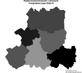 nezamestnanosť v okresoch Čongrádska župa akt/podiel-nezamestnanosti-HU333-lau