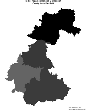 nezamestnanosť v okresoch Oświęcimski akt/podiel-nezamestnanosti-PL21A-lau