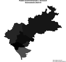 nezamestnanosť v okresoch Sosnowiecki akt/podiel-nezamestnanosti-PL22B-lau