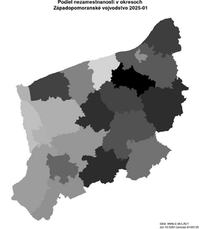 nezamestnanosť v okresoch Západopomoranské vojvodstvo akt/podiel-nezamestnanosti-PL42-lau