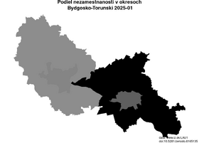 nezamestnanosť v okresoch Bydgosko-Torunski akt/podiel-nezamestnanosti-PL613-lau