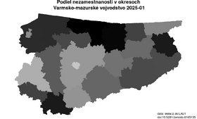 nezamestnanosť v okresoch Varmsko-mazurské vojvodstvo akt/podiel-nezamestnanosti-PL62-lau