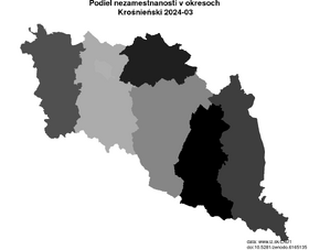 nezamestnanosť v okresoch Krośnieński akt/podiel-nezamestnanosti-PL821-lau